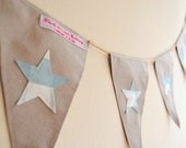 Gingham Check Star Bunting, Gingham Bunting Garland