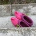 Women  felted wool slippers - Fairy slippers - elf shoes - pink purple felted wool house shoes - Wedding gift