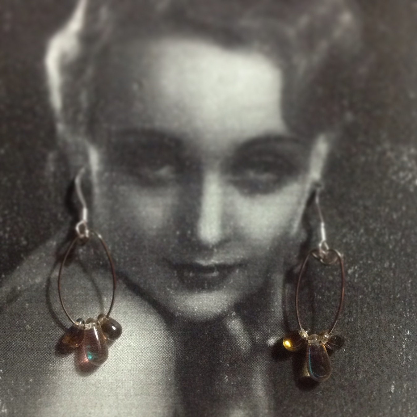 Mocha dangle earrings