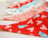 Flirt Bunting Banner - Fabric Banner - Fabric Bunting - Moda Flirt - Flags Pennants