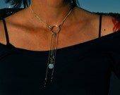 Taurus Constellation Lariet necklace Sterling Silver and Titanium