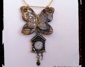 Re-Carded Cuckoo Butterfly Necklace