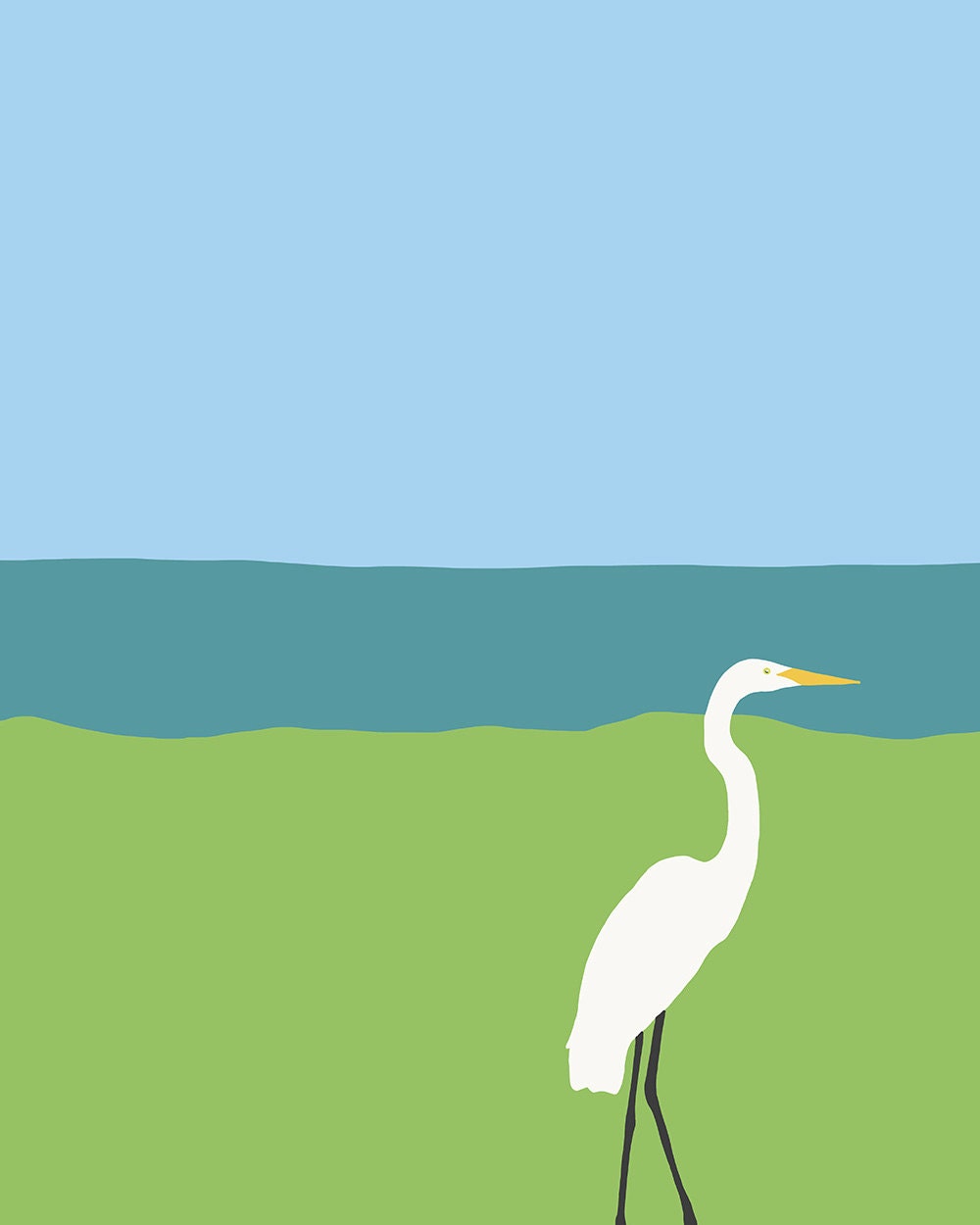 Fine Art Print.  Egret.  April 2, 2013.