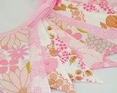Pretty Vintage Party Bunting - PINK LEMONADE - The perfect decoration for Showers, Weddings and Summer Parties