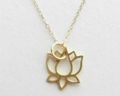 Vermeil and 14k gold Lotus Blossom necklace