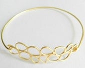 14k gold bubble bangle bracelet. Bridesmaid bracelet.