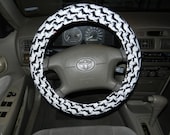 Black Dachshund Steering Wheel Cover