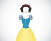 Minimalist Snow White // Disney Princess // Snow White and the Seven Dwarfs // Movie Poster Print