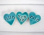 Mum Mom heart magnet turquoise personalised  Birthday