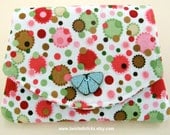 Cotton Credit Card Wallet, Business Card Wallet, Colorful Circles, Womens Wallet