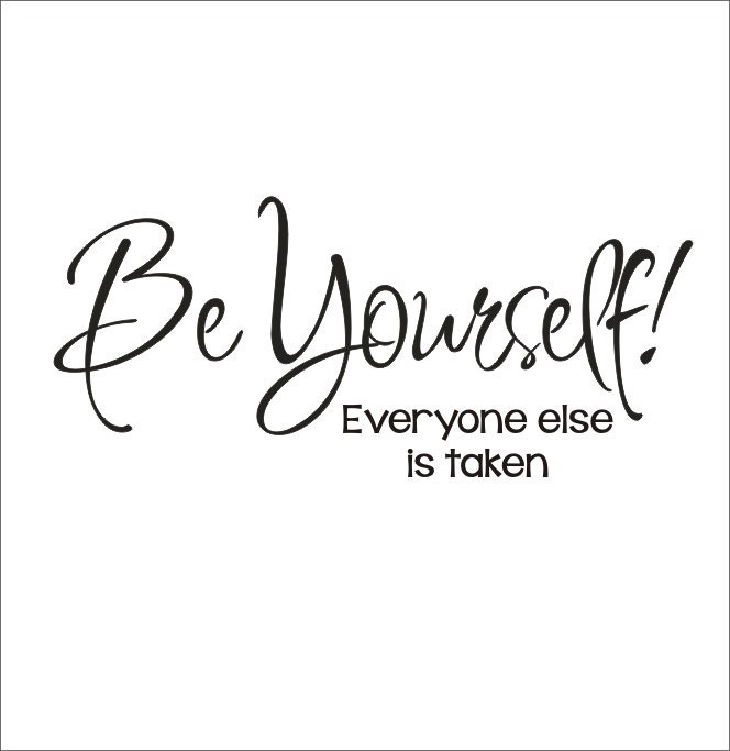Be Yourself Vinyl Wall Decal Housewares Home Decor Wall Sticker Wall Words