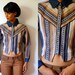 Vtg Cropped Tribal Printed Button Down Cotton LS Shirt