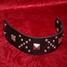 original 80's Retro Cross Studded Cuff, Studded Black Leather Bracelet