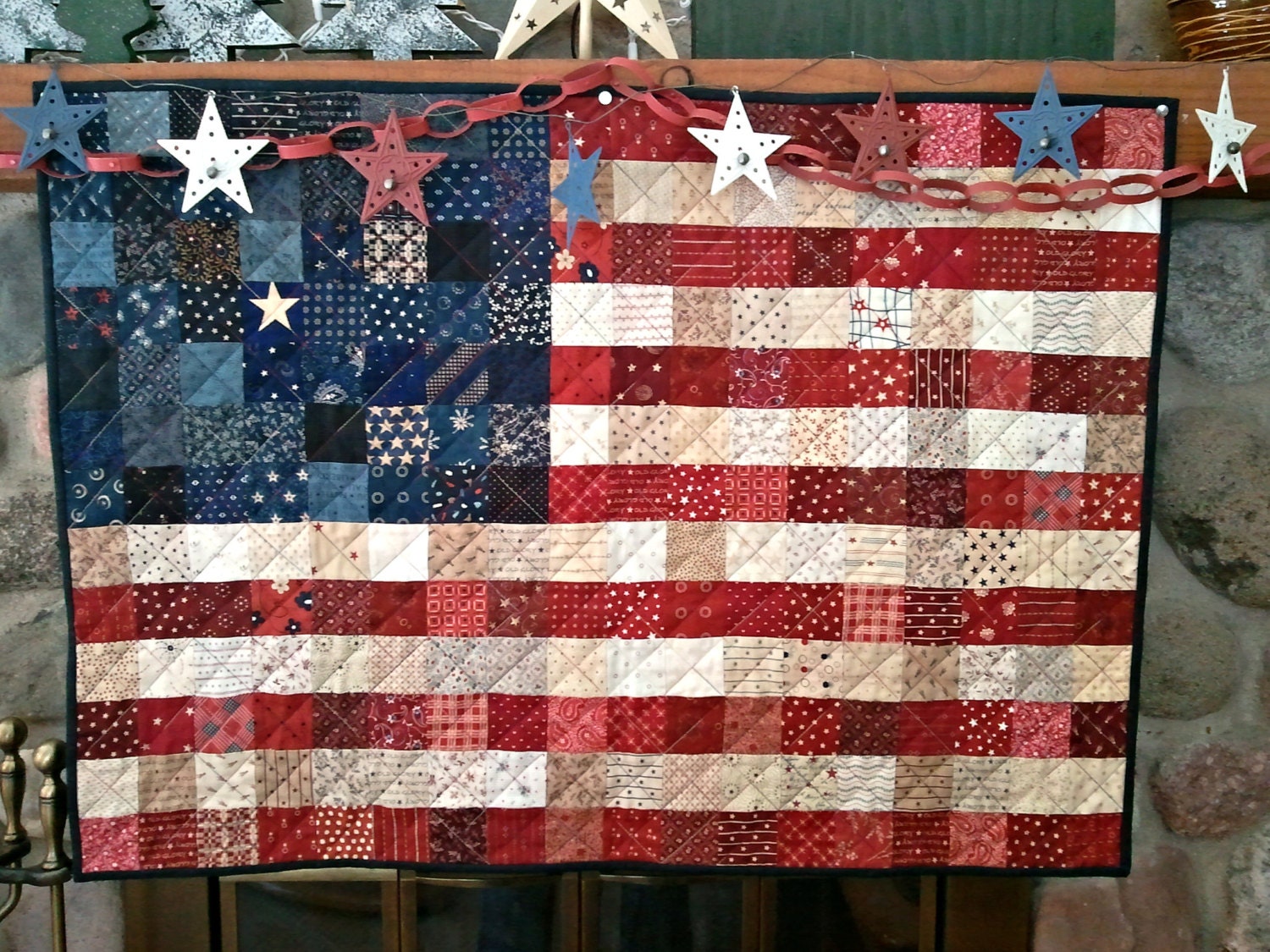 Quilted AMERICAN Flag MADE to order.