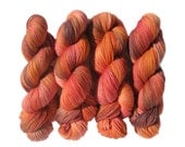 BIOGRAPHY -dyed to order- SUNDOWN superwash dk merino wool yarn in coral pink orange purple