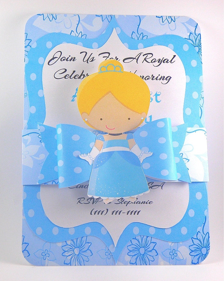 Cinderella Inspired Birthday Invitation Handmade Personalized Il_170x135
