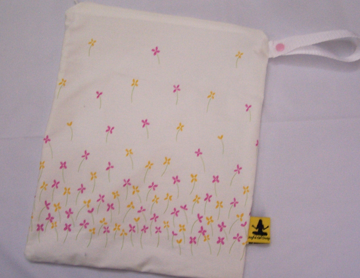 White Floral Travel Size Wetbag