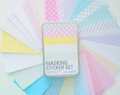 Washi Tape Stickers - Scrapbook Stickers - Label Stickers - Sticker Tin