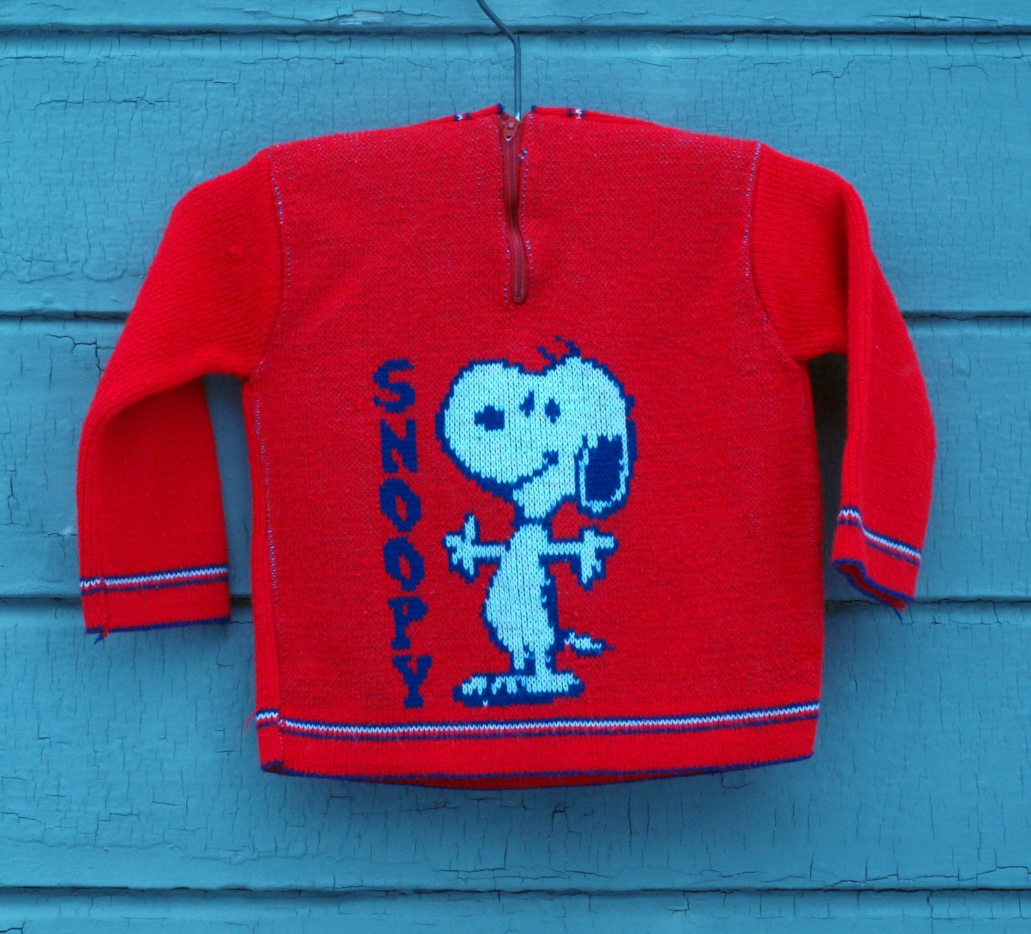 vintage snoopy hooded knit sweater by good sports may knit
