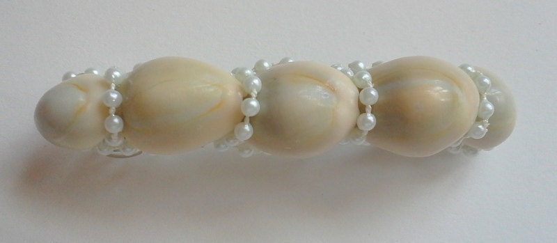 Sea shell beach hair barrette, mermaid hair clip, beach hair accessories