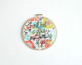 I will feel a glow just thinking of you embroidery hoop wall art