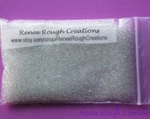 No Hole Glass Glitter Beads 1MM-Crystal Clear