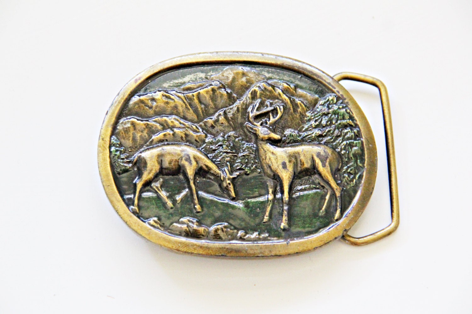 Indiana Metal Craft Vintage Deer Belt Buckle