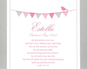Baptism Gift ( personalized with name and date ) - Bible Verse - Psalm 121: 5-8 - 8x10 Print