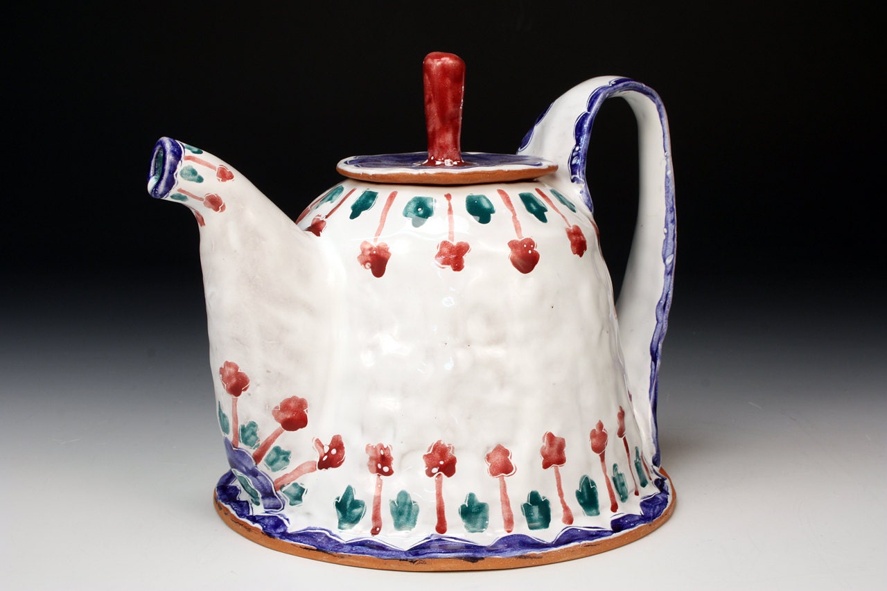 Mosque Inspired Floral Ceramic Teapot