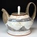 Loft Ceiling and Wood Panel Ceramic Teapot