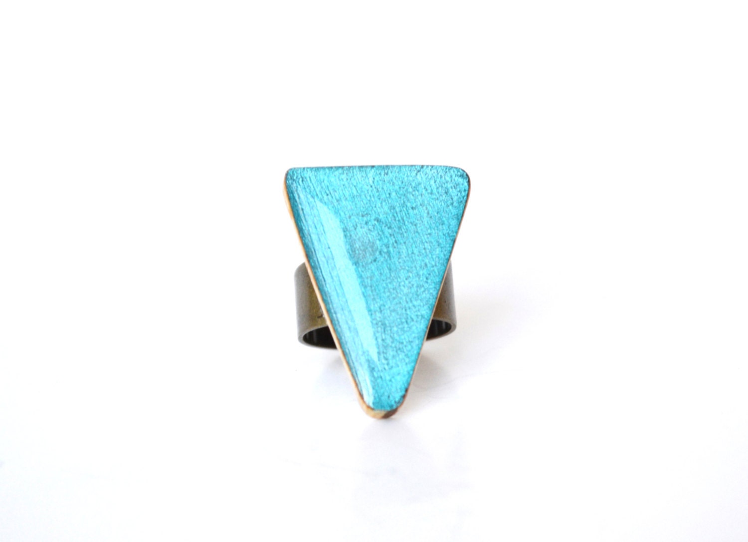 Blue topaz triangle Cocktail Ring geometric wood jewelry spring jewelry Starlight Woods wood ring modern jewelry eco friendly - starlightwoods Blue topaz triangle Cocktail Ring geometric wood jewelry spring jewelry Starlight Woods wood ring modern jewelry eco friendly - starlightwoods