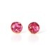 Pink glitter studs post earrings wood earrings minimalist jewelry eco fashion eco friendly unique gift for her