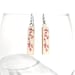 cherry blossom dangle earrings stick dangle earrings minimalisti jewelry wood jewelry eco fashion eco-friendly
