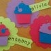 handmade, hand punched, personalized cupcake favor / thank you tags - set of 12