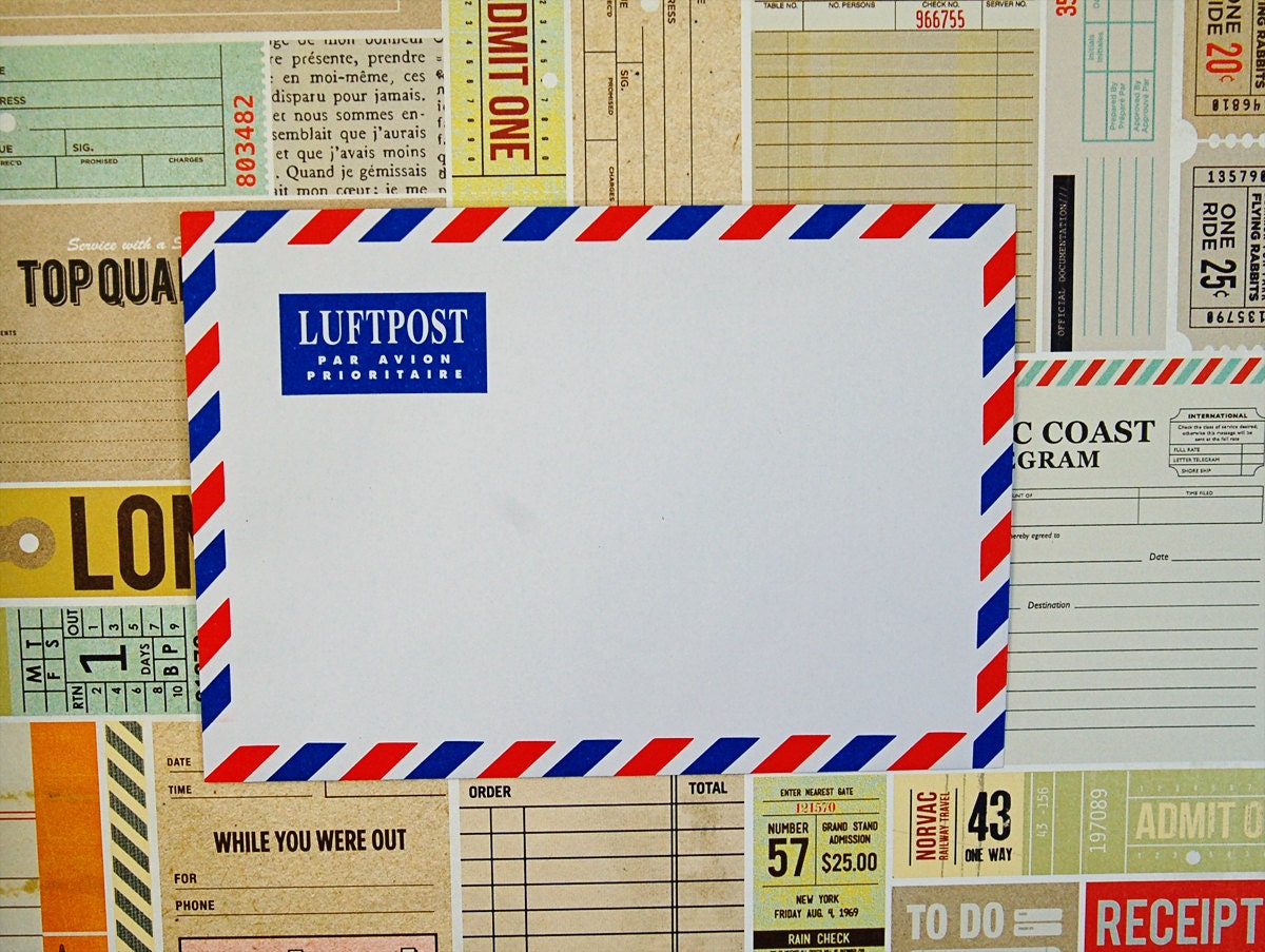 Luftpost Airmail Envelope - set of 10