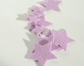 Wool felt star garland in Mauve