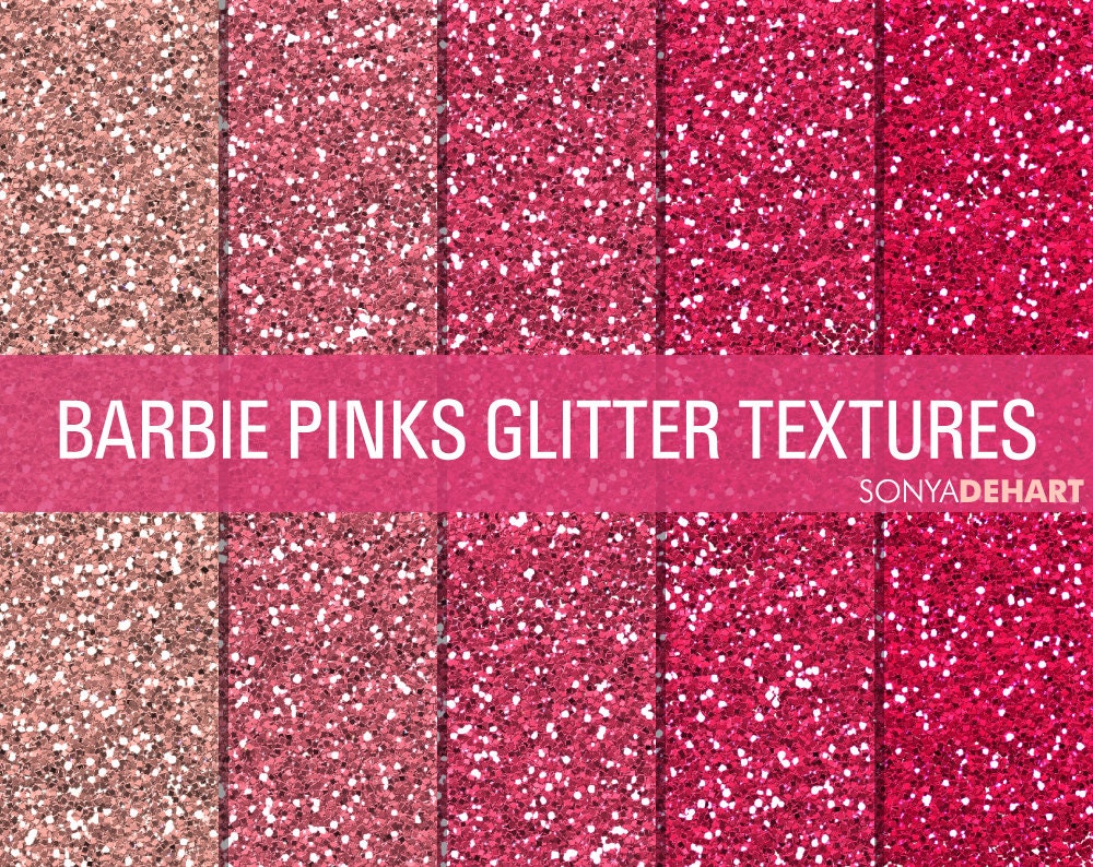 50% Off SALE Glitter Digital Papers Glitter Textures Glitter Paper Pack Barbie Pinks Instant Download Il_570xn