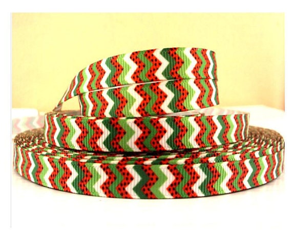 Chevron Dog Collar, Watermelon Chevron Cat Collar 3/8 breakaway buckle, Summer Collar, Watermelon Dog Collar 3/8, 1/2" or 3/4"