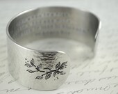 And the Day Came When the Risk it Took Anais Nin Secret Message Custom Hand Stamped Cuff Bracelet