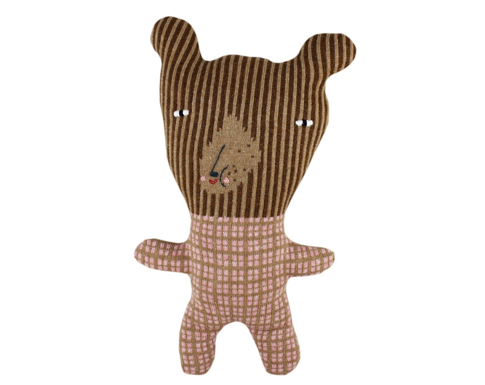 Beary the Bear - soft knitted toy