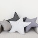 Star shaped Pillow or cushion - french grey, soft cotton