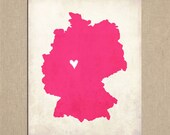 Germany Love Country Customizable Art Print Personalized 8x10 Print