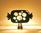 Fun Table Lamp Kids Room Lighting Gift Idea Happy Shadow Play Night Light Bulb Green Caramel Figure Backlit Original Gift for Teens Kids