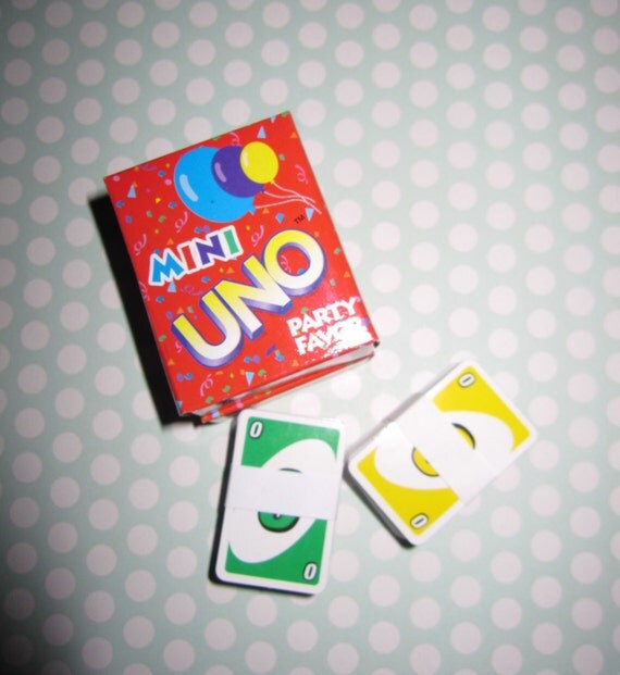 Mini Uno party favor playing cards Il_570xn