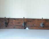 Antique Reclaimed Barn Wood Antique Style Hooks Coat Rack