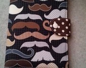 Standable Kindle Fire Kindle touch case Nook tablet cover Ipad Mini Google Nexus Moustaches in Black Custom order