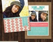 INSTANT Download - PSD 5x7 Senior Graduation Announcement Card Template - G8