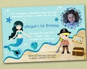 Mermaid & Pirate Birthday Invitations - You Print Il_170x135