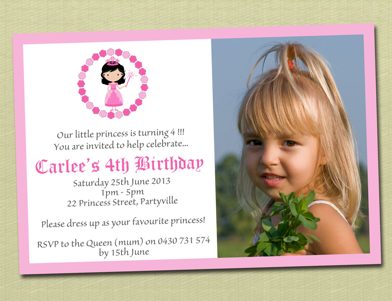 Princess Birthday Invitations - You Print Il_170x135