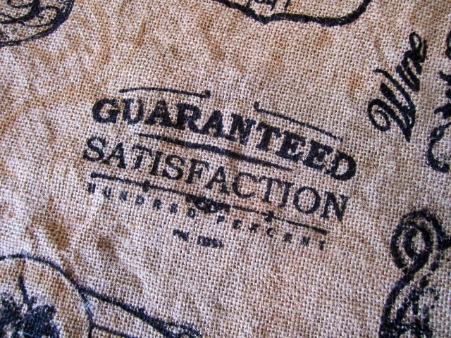 Hand Washed Burlap Centerpiece